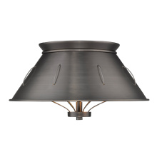 Golden 7917-FM AS - Golden Lighting Whitaker 2-light Flush Mount in Aged Steel